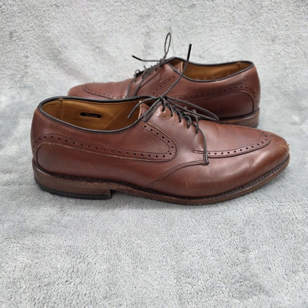 Allen Edmonds Men's Kingsley Brown Derby Oxfords Shoes Size 9.5 D